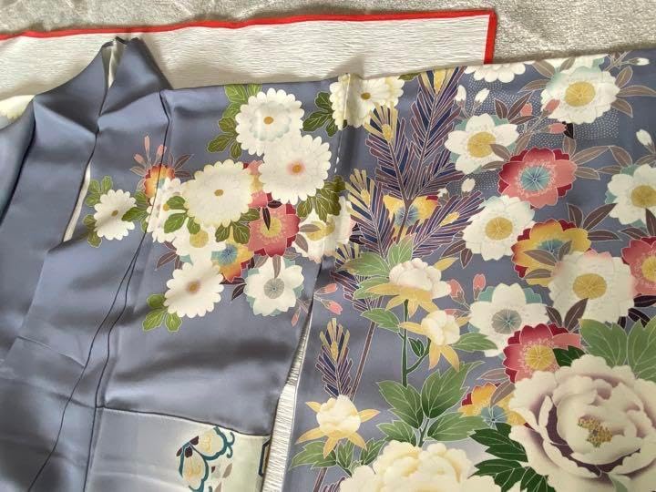 4886］振袖 4点セット 相良刺繍 絞り 成人式 卒業式 正絹 着物 袷