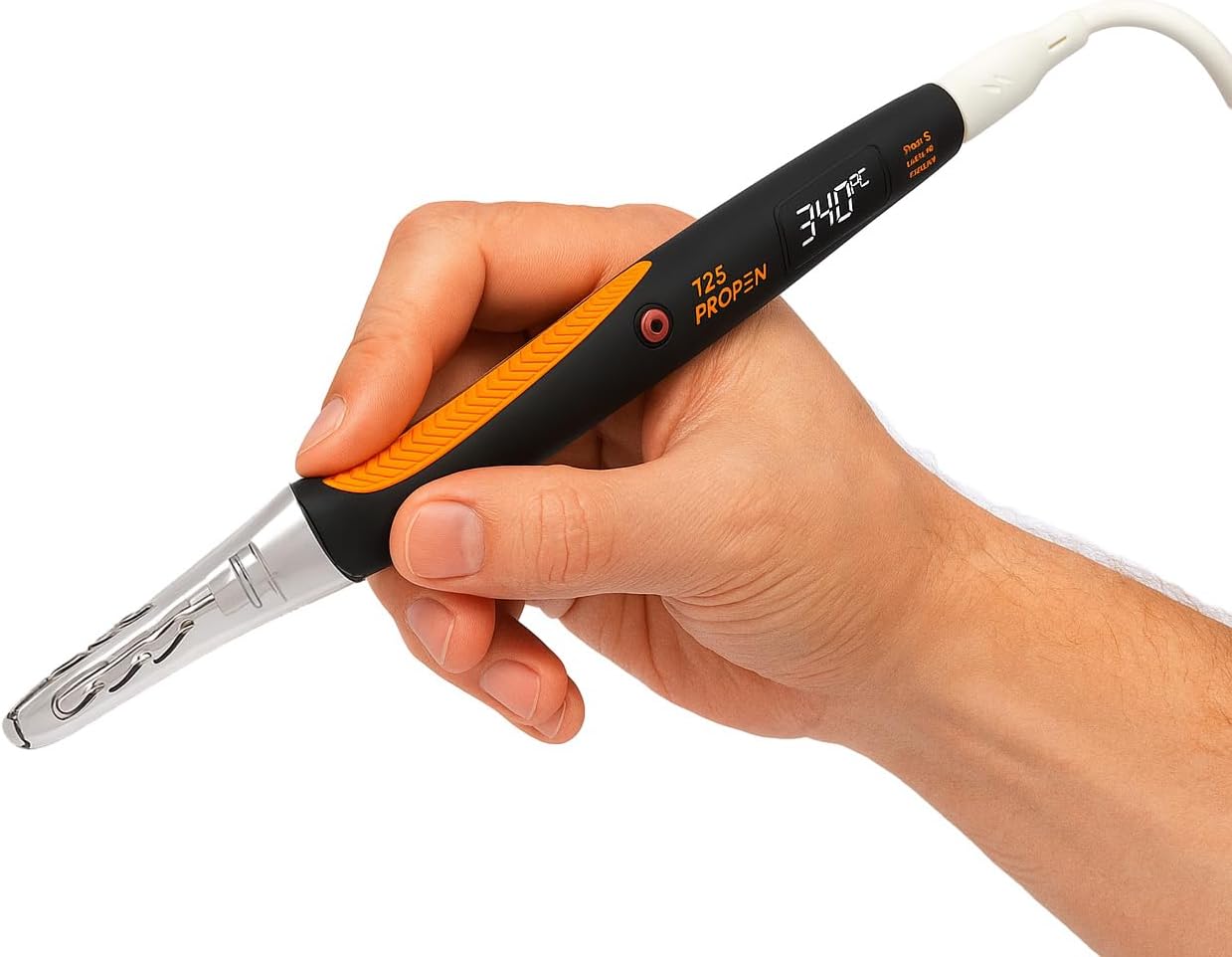 USB-C Wired Soldering Iron with LCD Display, Adjustable Temp, Portable for Electronics Repair