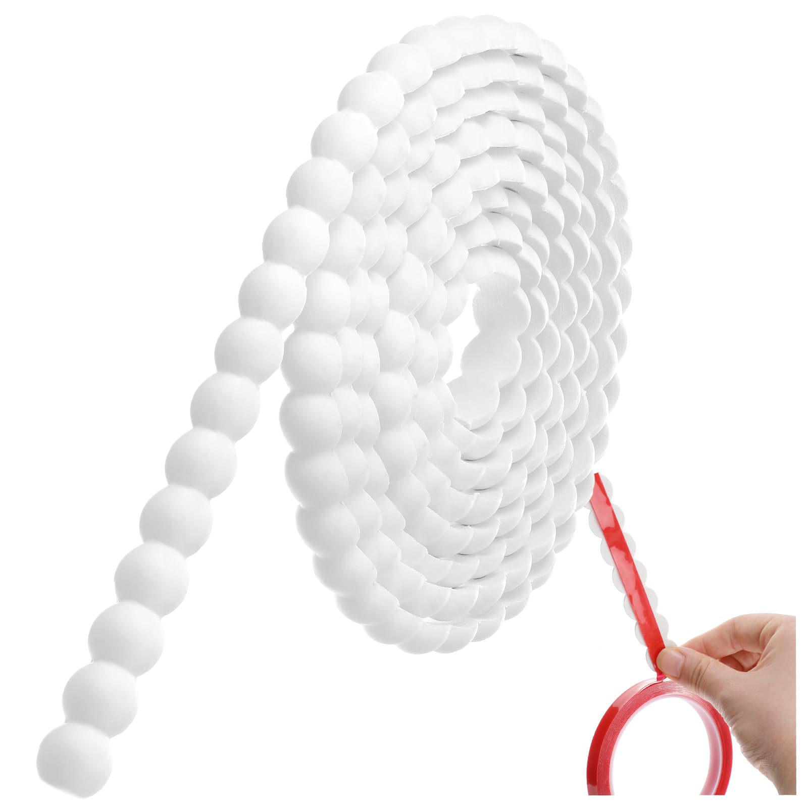 Photo 1 of Leinuosen Flexible Molding Trim Peel and Stick for Walls 10ft Decorative Bead Pearl DIY Wall Trim for Bathroom Mirror Frame Border Backsplash Tile Ceiling Cabinet TV Wall Edge(White, 10ft /20 mm)