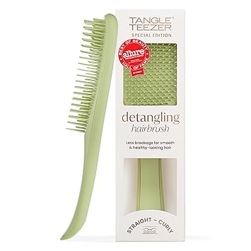Tangle Teezer Matte Ultimate Detangler Brush for Wet & Dry Hair, Eliminates Knots & Reduces Breakage for Straight to Curly Hair Types, Olive Green
