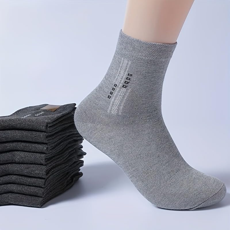 1 set of 5 pairs of comfortable, breathable and sweat-absorbent socks, with a simple style, suitable for daily use and outdoor sports.