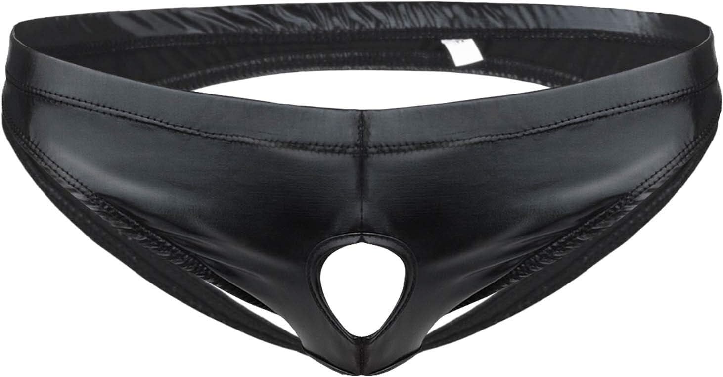 Novelty Men Swimwear Bikini Men Lingerie Briefs with Hole Underwear O-Rings Shorts