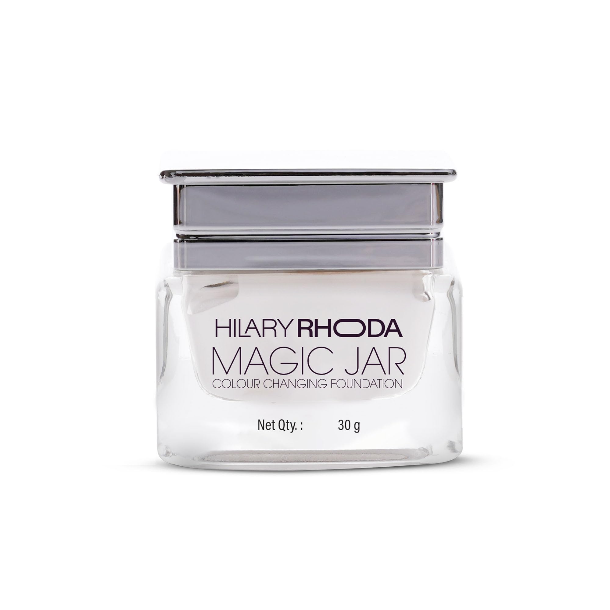Hilary Rhoda Magic Jar Colour Changing Foundation Cream For All Skin Types | Buildable Coverage | Long Lasting & Weightless Formula | Crease-Free Foundation | Cruelty-Free | Satin Finish | 30G