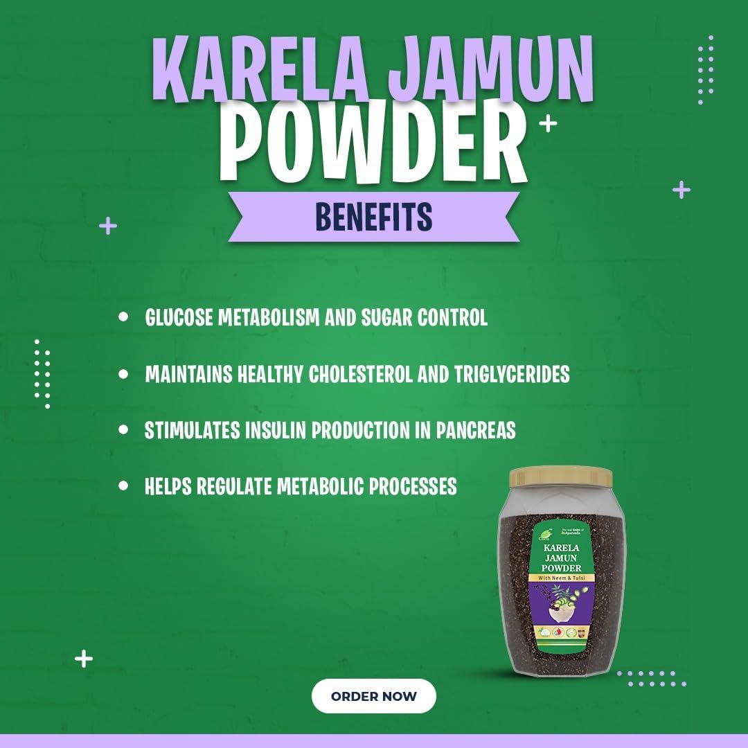 Cura Karela Jamun (with Neem) Powder 250gms (Pack of 2) 500gms 3