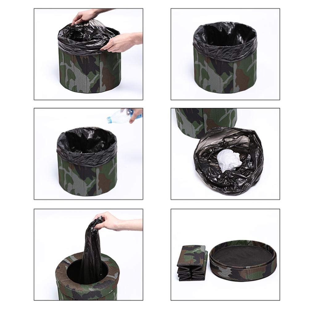 Toilettes d'urgence portables pliables pour voiture, convient pour les urgences en plein air, le camping et le sommeil, les voyages en voiture