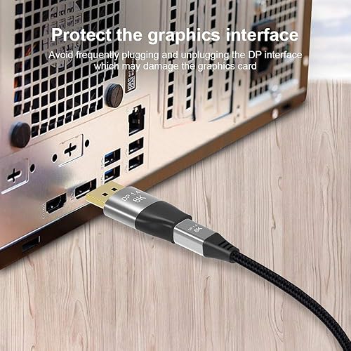 Miniatura 6 de CABLEDECONN Cable Mini DP a DisplayPort 8K/4K - 2.0 in, bidireccional, 8K @60Hz, 4K @144Hz