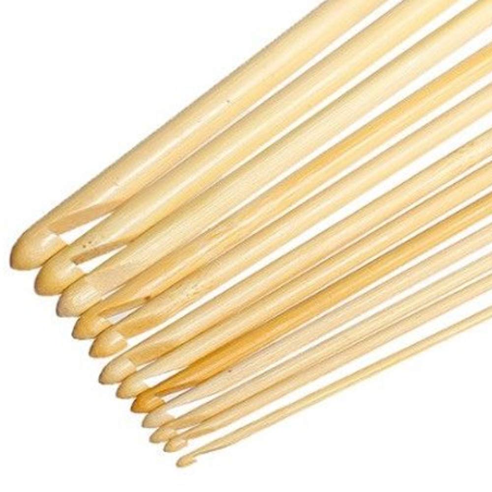 Crochet Tunisien Coloré Crochet Afghan 12 Pièces Crochet En Bambou