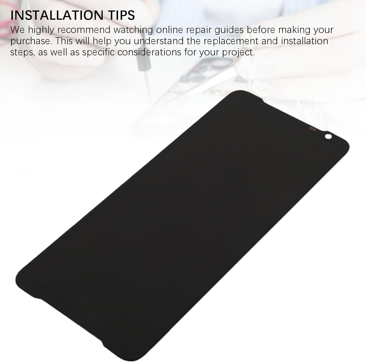 Sanpyl Screen for ROG Phone 3 Cell Phone, Touch Screen Display Digitizer Assembly with Repair Tools, Replacement for Cracked or Damaged Phone Display