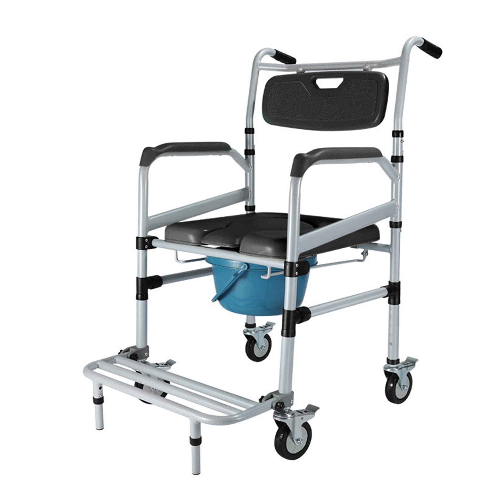 Buy Commode Toilet Chair with Wheels, Shower Wheelchairs for The