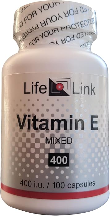 LifeLink Vitamin E Complex | 400 IU x 100 softgels | Antioxidant, Immunity | Made in The USA