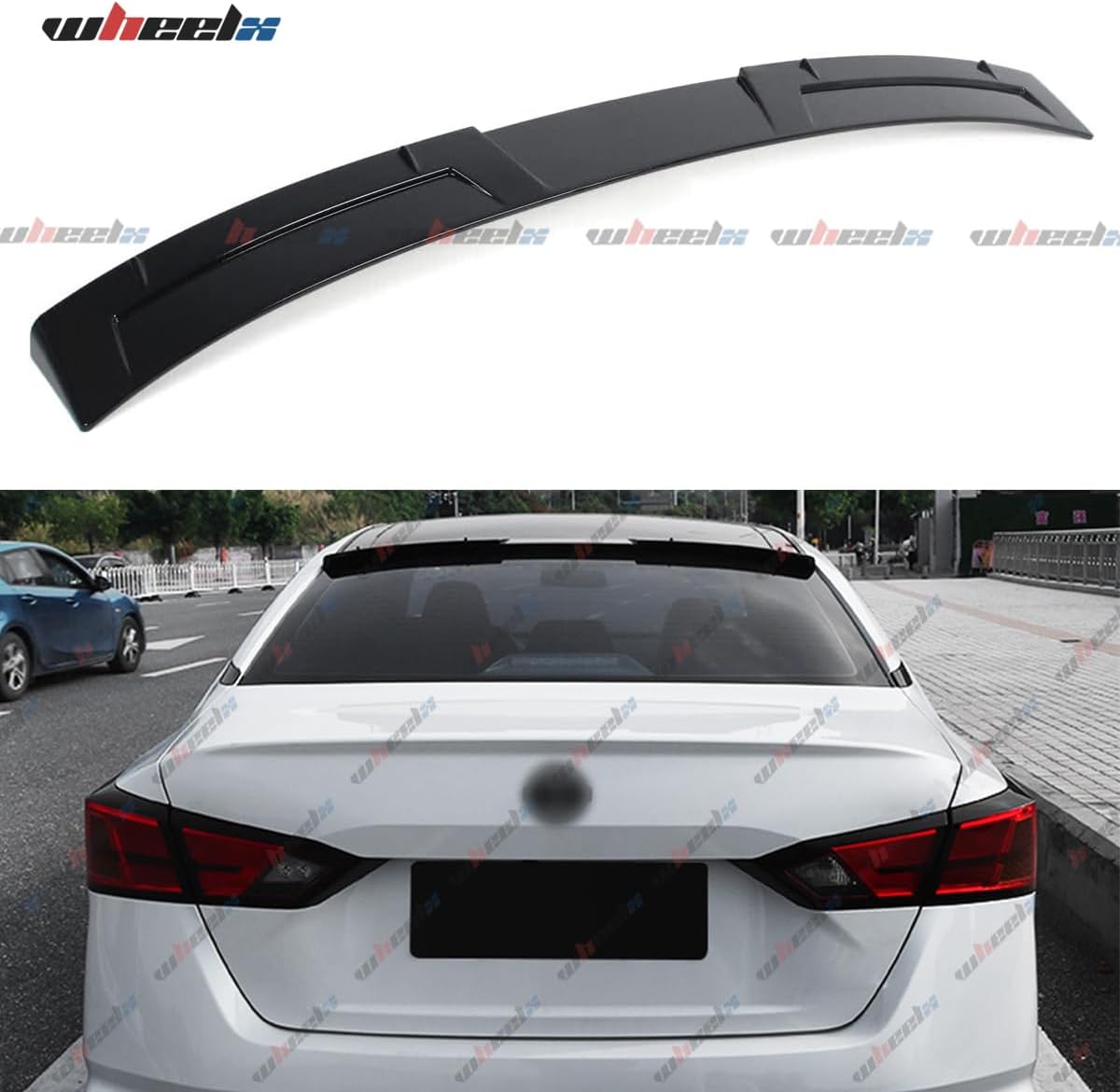 Rear Window Rooftop Spoiler Compatible with 2019-2024 Nissan Altima, All Model, Duckbill Style Wing Fit for 19-24 4-Door Sedan (Glossy Black)