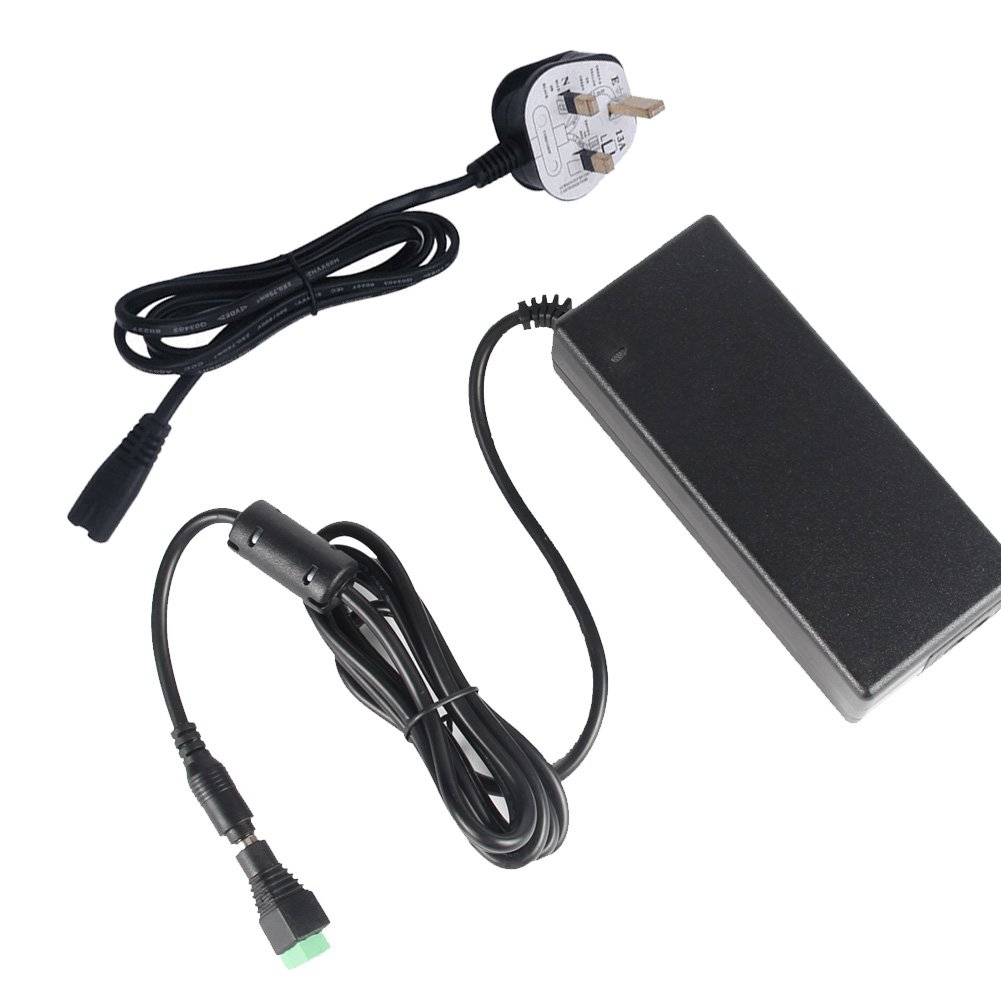 CT LED Driver 24V 3A Power Supply, AC 90-240V to DC 24V Adapter 72W Switching Transformer, UKCA/CE/TUV/GS Certification (UK Plug)