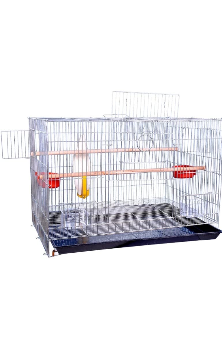 30" zinc Bird cage for Budgies,Finches,Love Birds,Cocktails,Conures,CuttlefishBoneHolder,Cuttlefish Bone,2gate to Install breeding Box,2 Perch Stick,4 Cups - (zinc ) (30 Inch)-30x18x18 Inches (B09MG4YPC3) Amazon Price History, Amazon Price Tracker