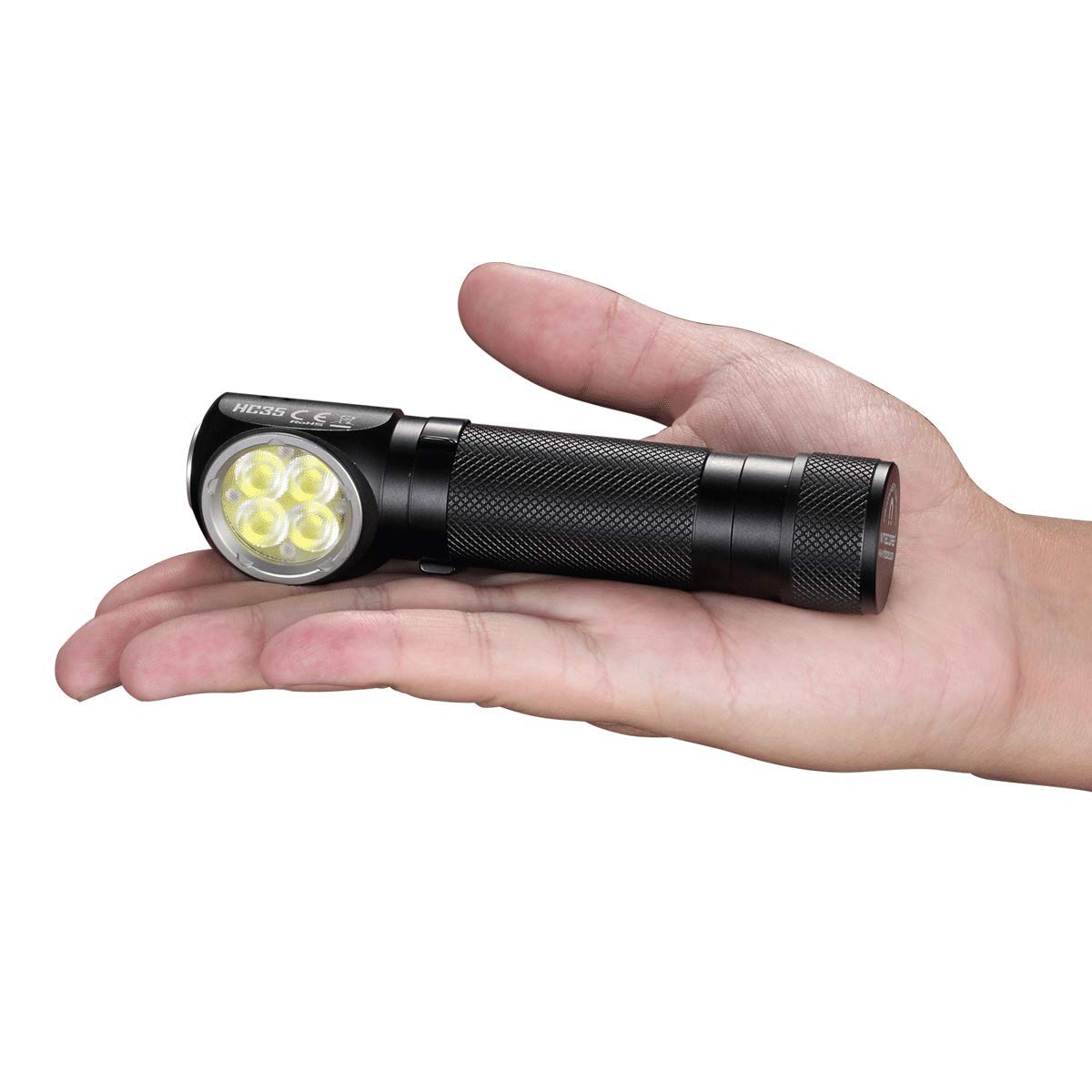 Nitecore HC35 - Linterna LED recargable - 2700 lúmenes - Incluye batería y cable de carga micro USB Eco-Sensa