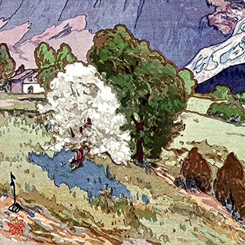 吉田博、、希少な額装用画集より、新品額装付、状態良好、送料込み