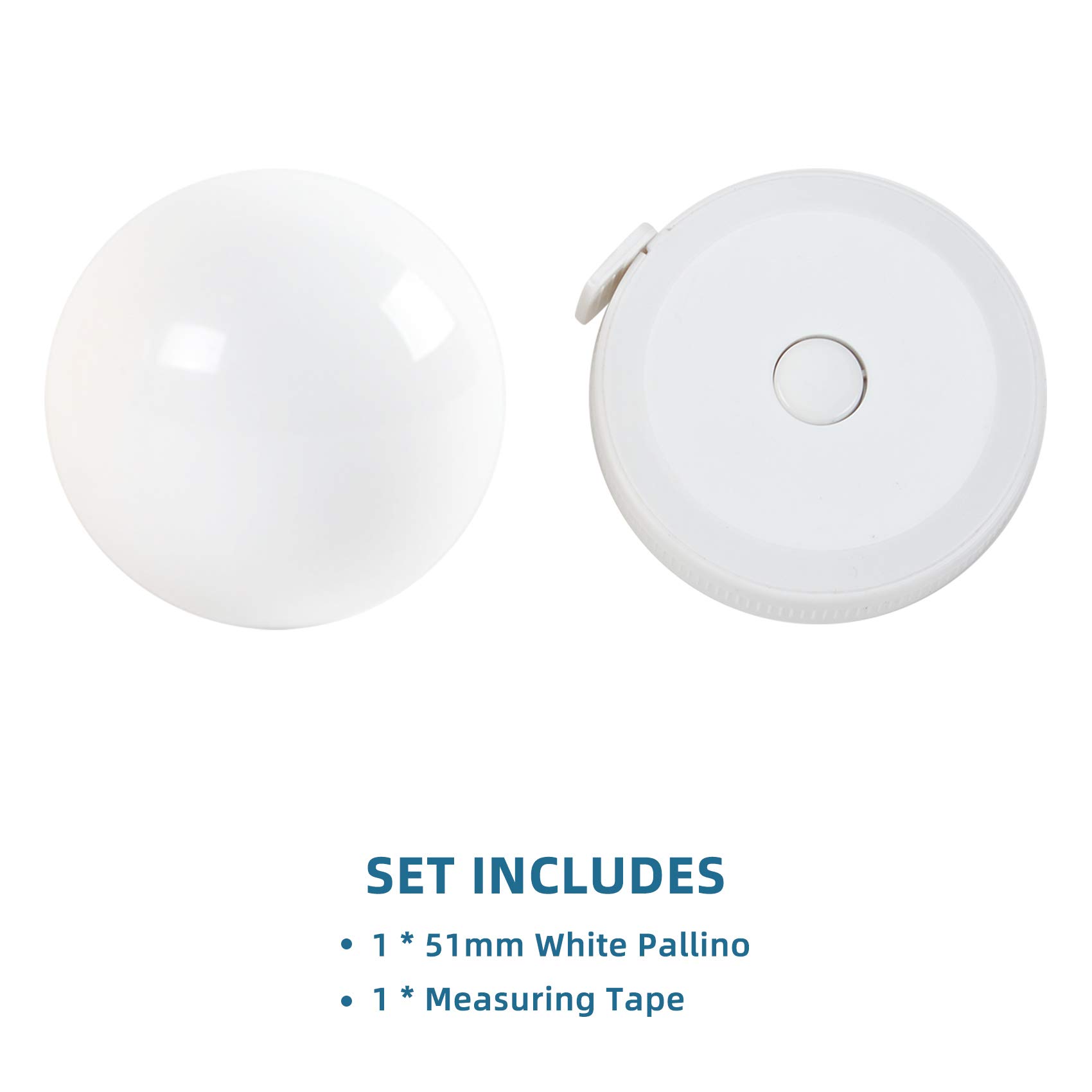 ApudArmis White 51mm Pallino Bocce Balls Replacement