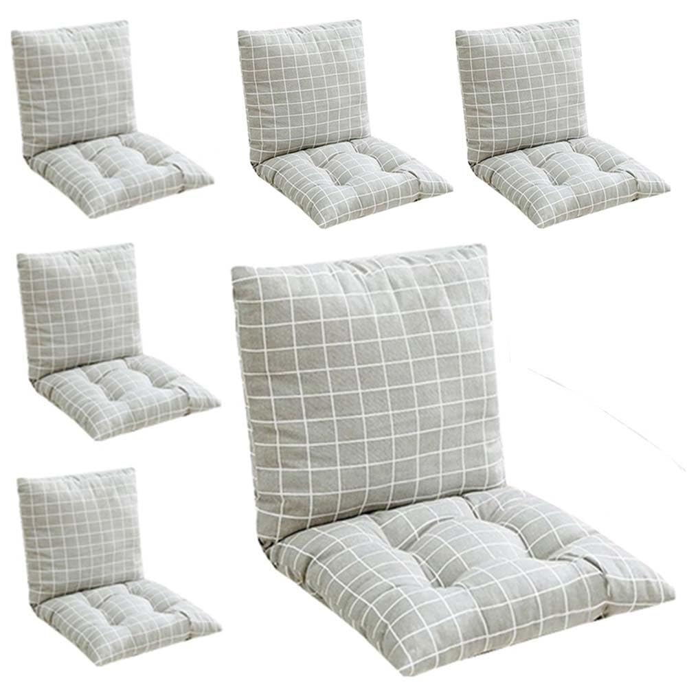 Set di cuscini quadrati moderni per sedia, traspiranti, morbidi, con corde in corda fissabili, per ufficio, sala da pranzo, giardino, cuscino posteriore spesso, stile unico, tappetino per interni ed