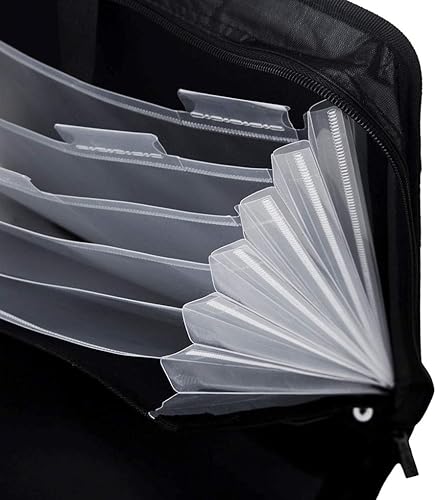 Miniatura 7 de Bolsa de documentos de negocios Messenger Maletín de trabajo de tela impermeable Carpeta de archivos de expansión Tote Portafolio de viaje