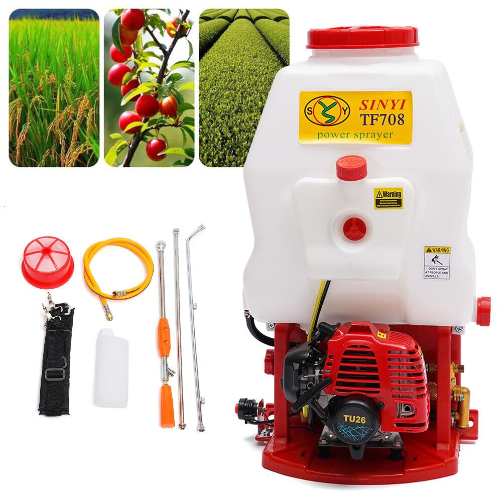 Opryskiwacz silnikowy, opryskiwacz spalinowy, wielofunkcyjny, do plecaka, nawozu, 20 l, pistolet natryskowy do ogrodu, 6-8 m
