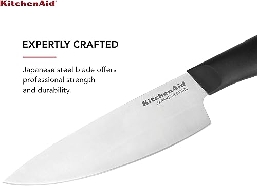 Miniatura 2 de KitchenAid Cuchillo de chef clásico con cubierta de hoja a medida, 6 pulgadas, cuchillo de cocina afilado, hoja de acero inoxidable japonés de alto