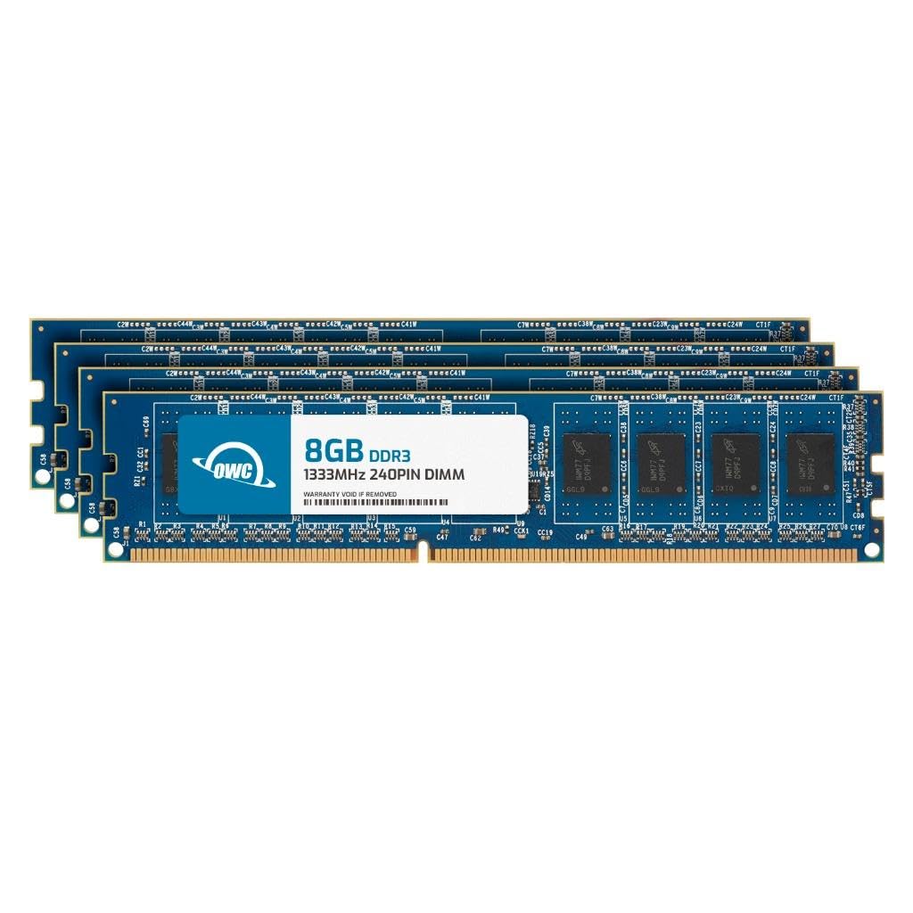 OWC 32GB (4x8GB) DDR3 1333MHz Non-ECC DIMM 1.5V 240-pin Memory RAM | PC3-10600, Non-ECC Unbuffered, 2Rx8, 1.5V, CL9, Compatible with Select Desktops-image-17
