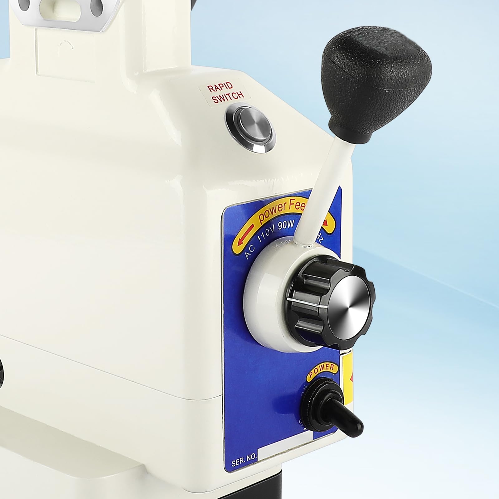 Dollate AL-460 Power Feed Z-Axis 450 in-lb Torque, 0-200RPM Rotate Speed 110V Table Milling Machine Power Feed for Bridgeport Type Milling Machine