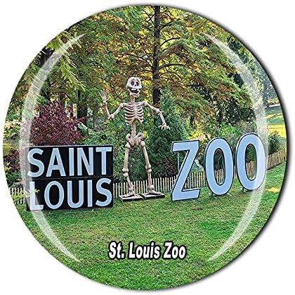 Wedare Magnet SouvenirWedare Magnet Souvenir Missouri America 3D St. Louis Zoo Fridge Crystal Glass Travel Collection Gift Home Kitchen Decoration