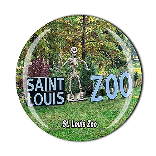 Wedare Magnet SouvenirWedare Magnet Souvenir Missouri America 3D St. Louis Zoo Fridge Crystal Glass Travel Collection Gift Home Kitchen Decoration
