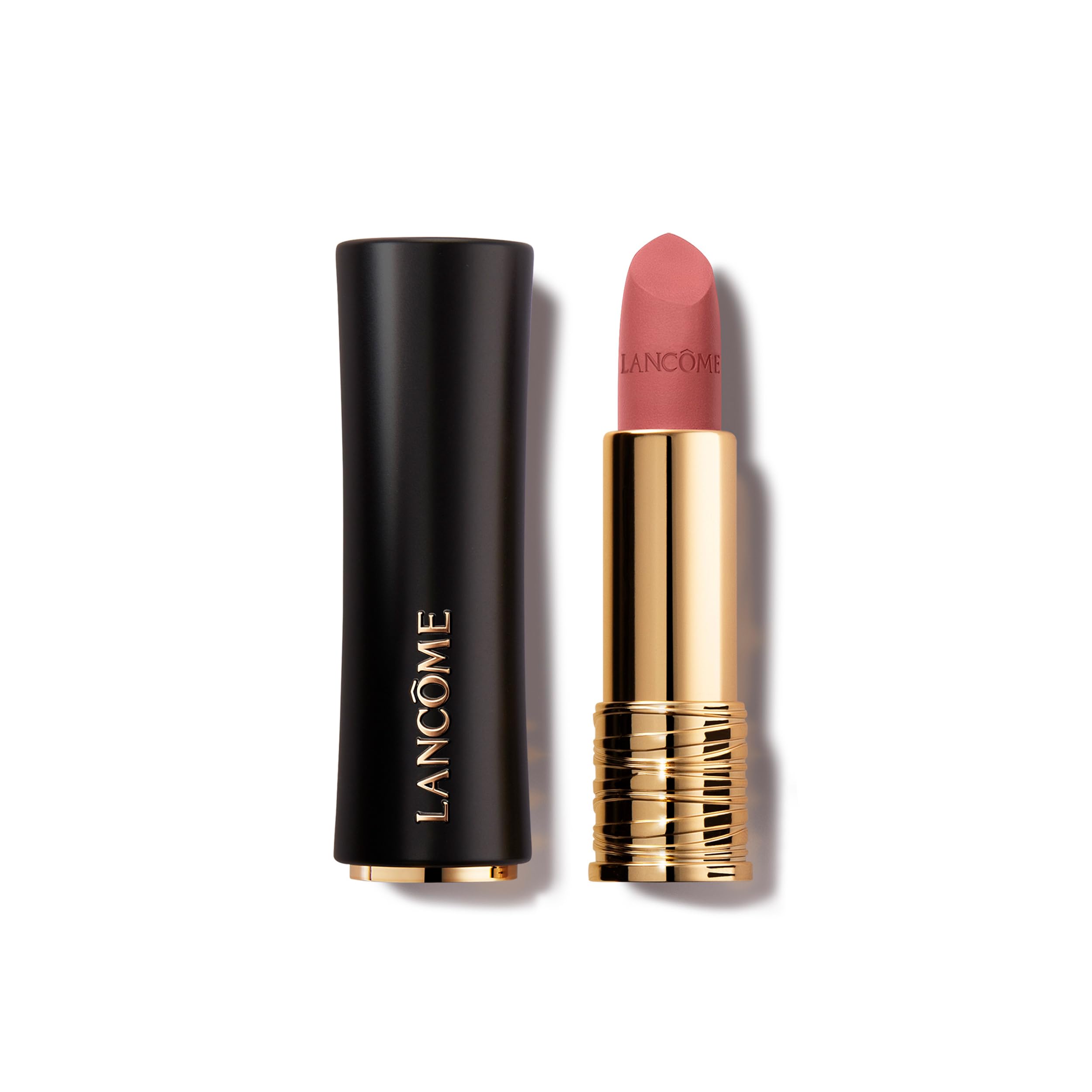 L’Absolu Rouge Drama Matte Lipstick, Ultra Matte Finish, 8HR Full Coverage Color with Ceramides, Hyaluronic Acid, Rose Extracts for Moisture & Comfort, Smudge-Resistant