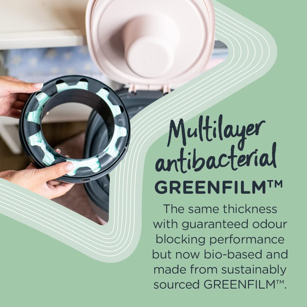 Tommee Tippee Ricariche per Mangiapannolini Twist And Click, con Pellicola Antibatterica Greenfilm Prodotta In Modo Biologico, 12 pezzi