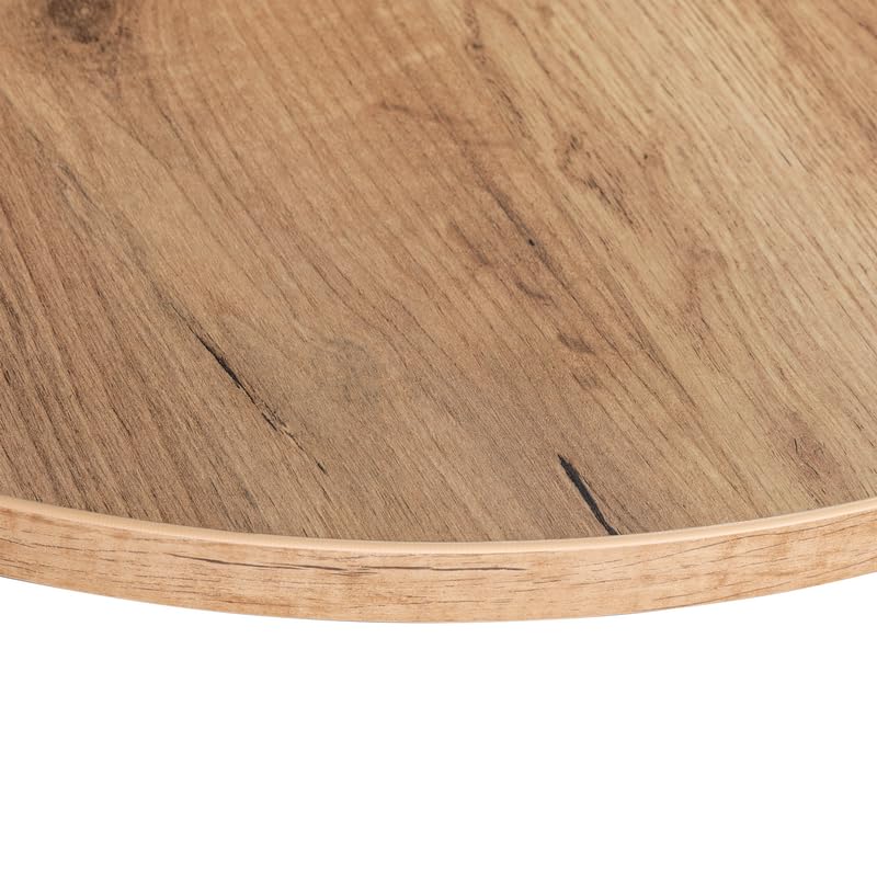 KOLM Plateau Rond Laminé Chêne Craft Compatible avec Tables de Salon et Espaces Déco - Diamètre 90 cm, Épaisseur 2,5 cm