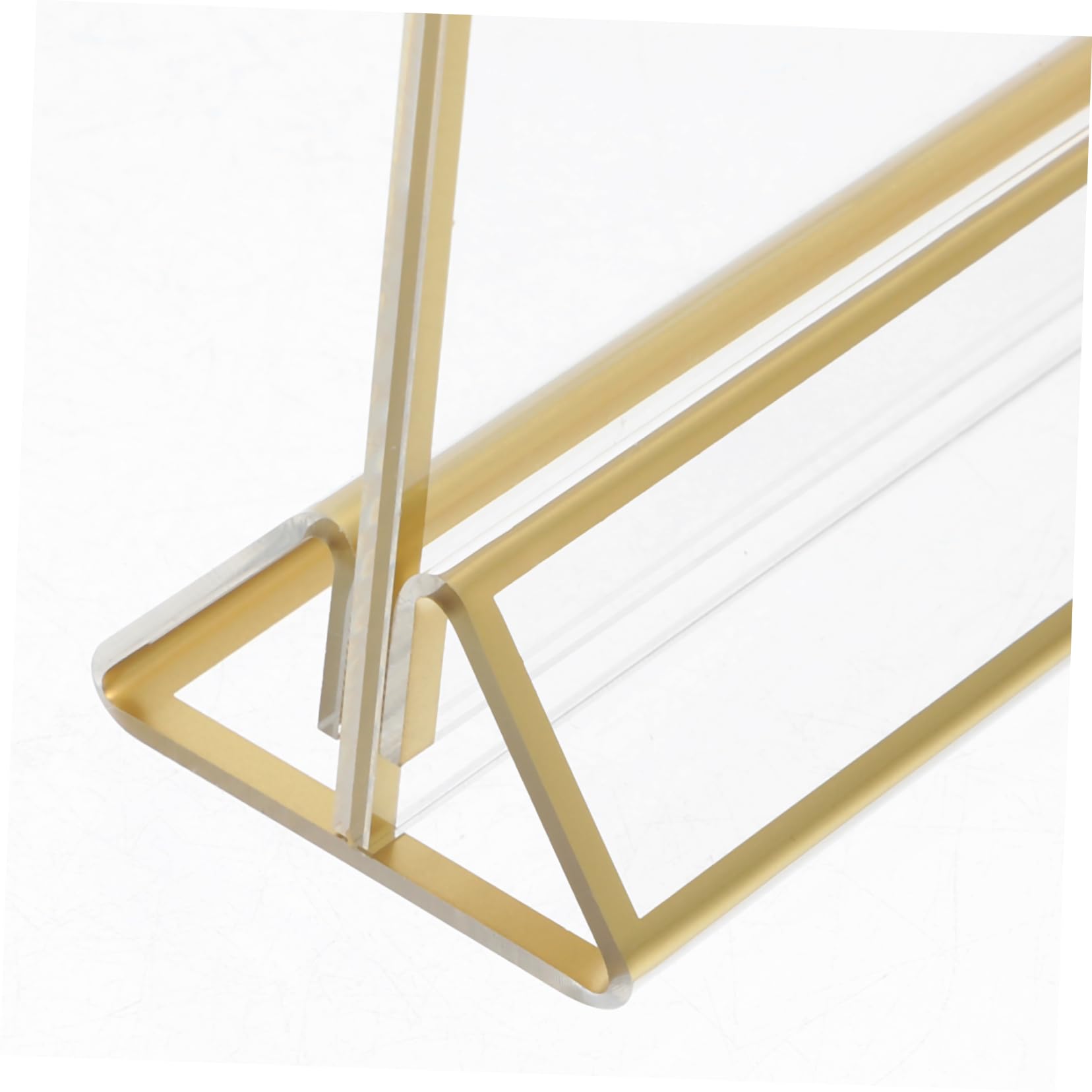 6pcs Porte-affiche de Menu en Acrylique Or Base Antidérapante, Support Double Face Pratique pour Supermarchés et Centres Commerciaux