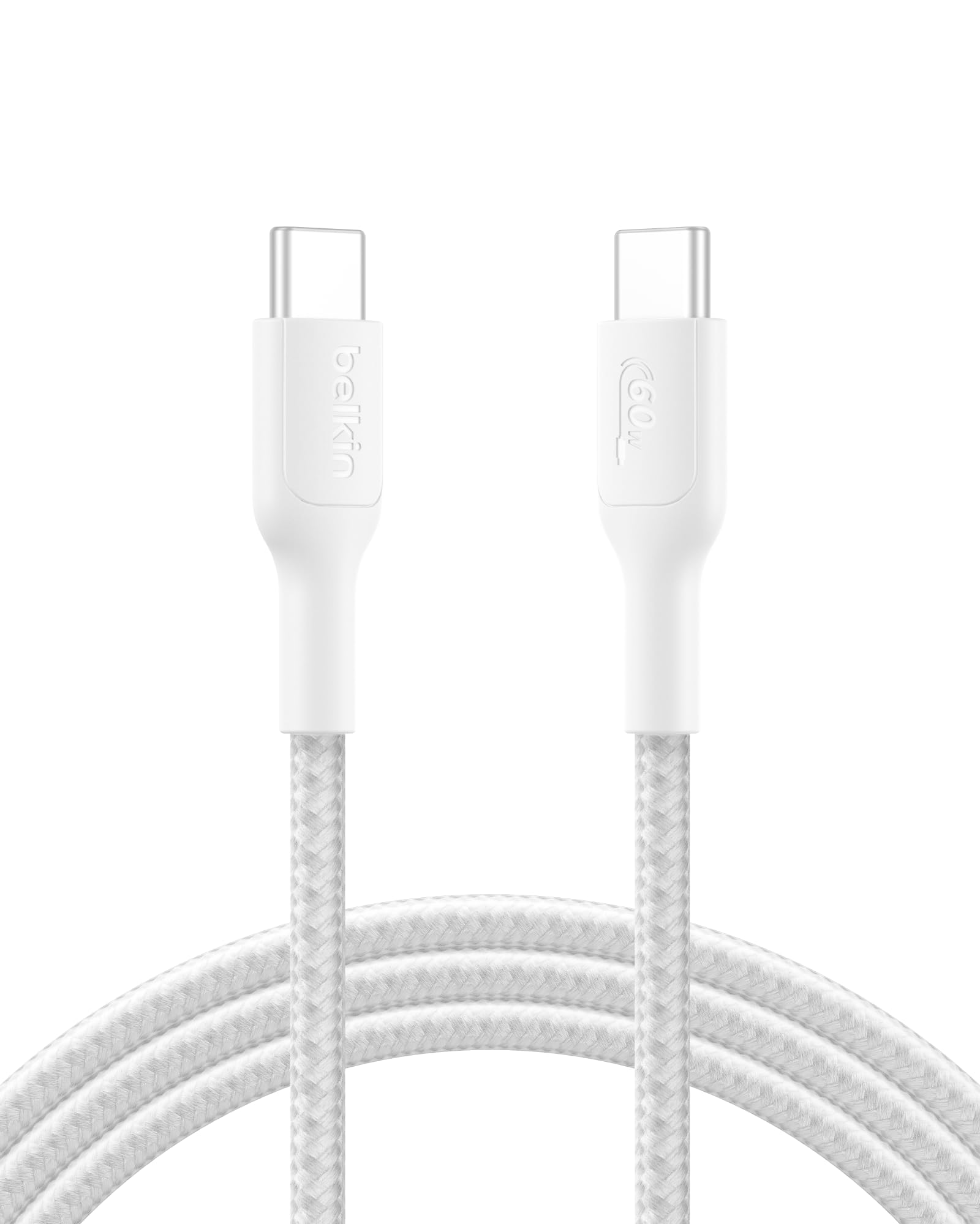 Belkin Apple Certified USB-C to USB-C Braided Nylon Cable 2 Meter | Fast Charging Cable | Type C Charger Cable for iPhone 17, 16, Galaxy S25, Pixel 9, MacBook, iPad Pro | 2 Years Warranty | White-image-42