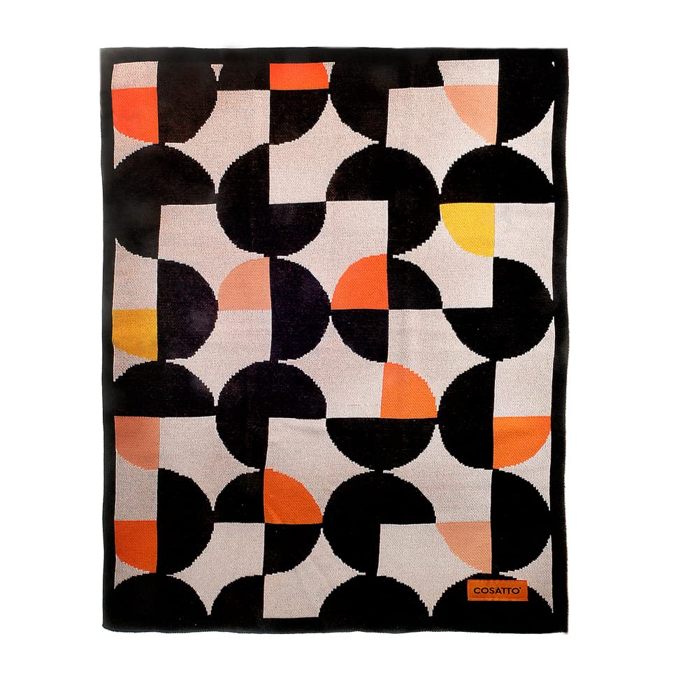 Cosatto Men's Orange Black Baby Blanket 90X70 Cm, 100% Combed Cotton Knitted Blanket | Ultra-Soft Blanket For Cot, Pram & Snuggles – Easy Tiger Design – Newborn Essentials Gift Set