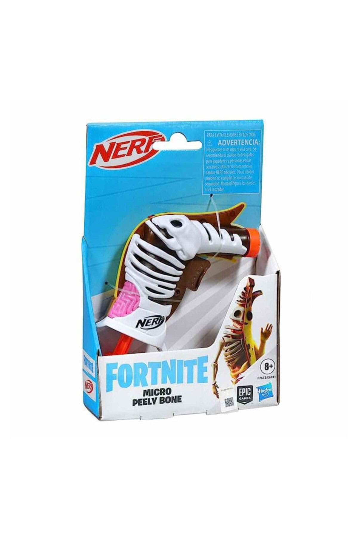 Nerf Microshot Fortnite Peely Bone Mini Blaster - 2 Nerf Elite Darts, Genuine Fortnite Blaster