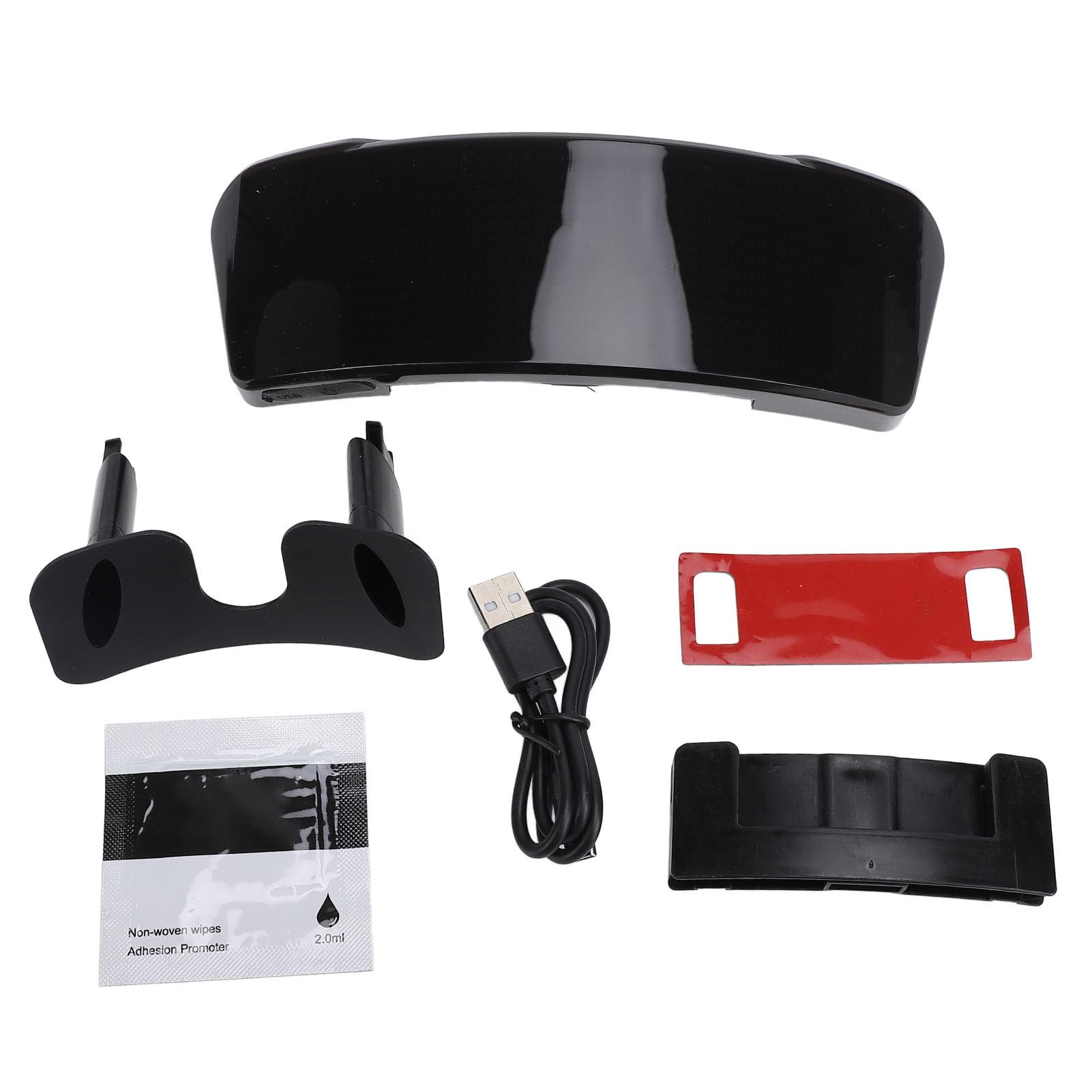 Kit de lumière LED sans Fil pour Casque de Moto, contrôle par Application Bluetooth, lumière Froide colorée pour l'équitation de Nuit, Cyclisme, Ski, matériau PVC Solide