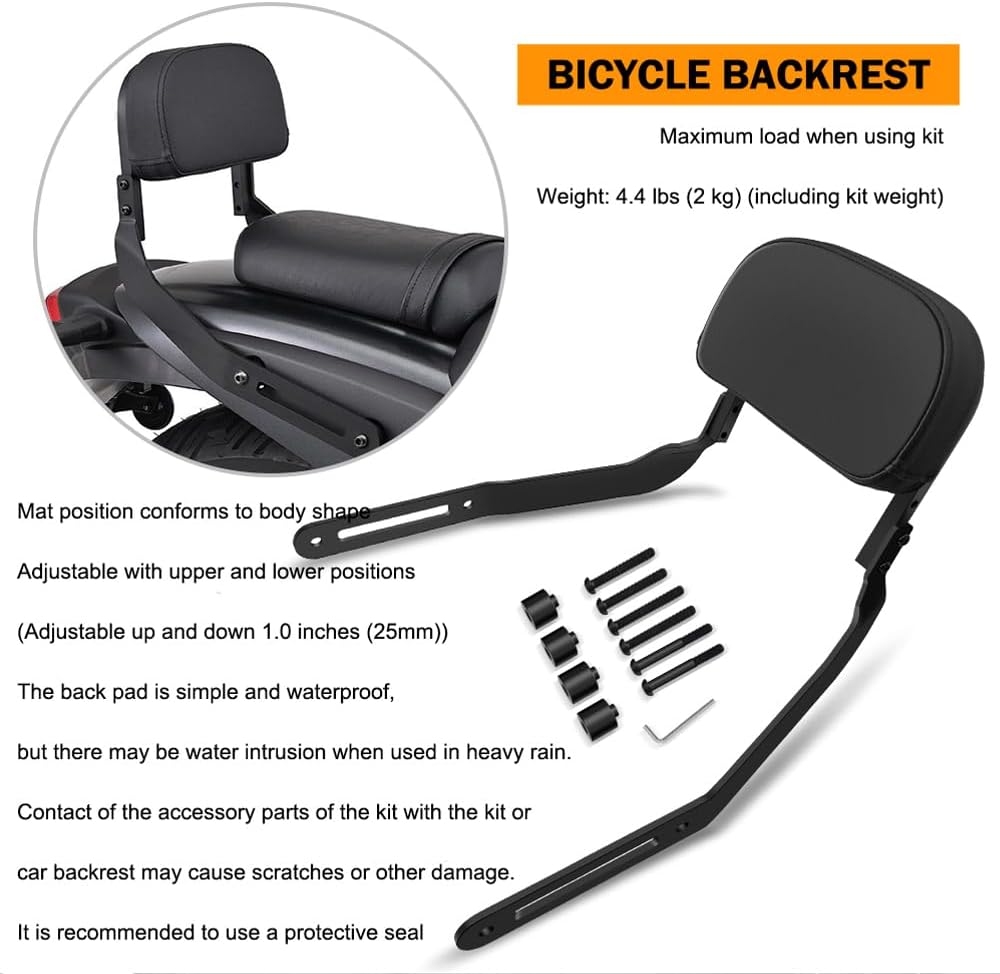 FOR Eliminator ELIMINATOR 400 500 SE 400 450 E400 E450 2023 2024 2025 2026 Motorcycle rear backrest kit Double rider kit for mounting backrest kit Eliminator SE