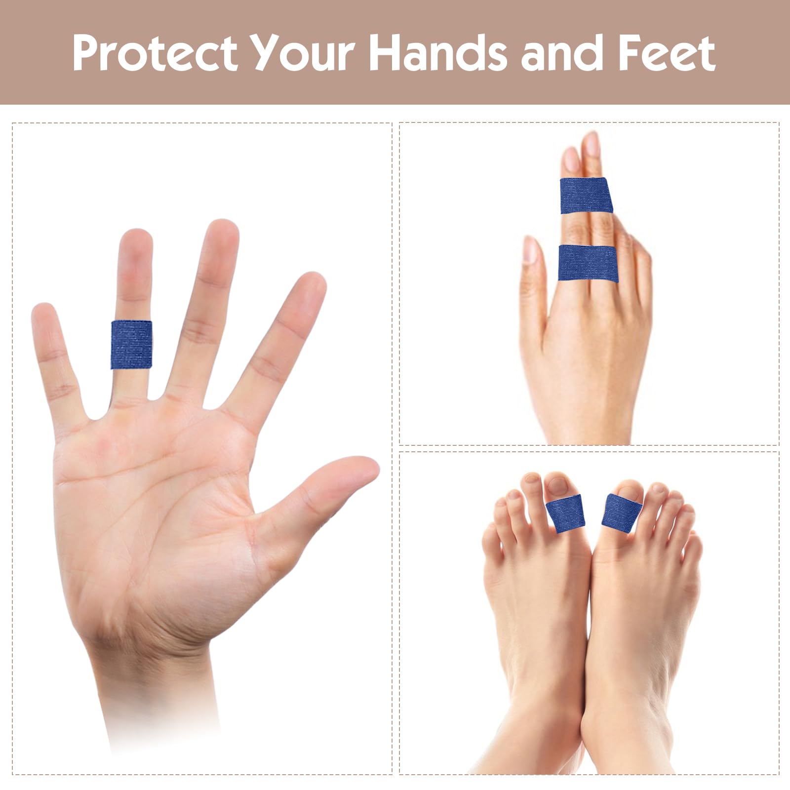 Samulee Finger Tape - 4 Rolls - Colour of Skin and Blue - 1.5cm x 10m, Skin + Blue - Image 4