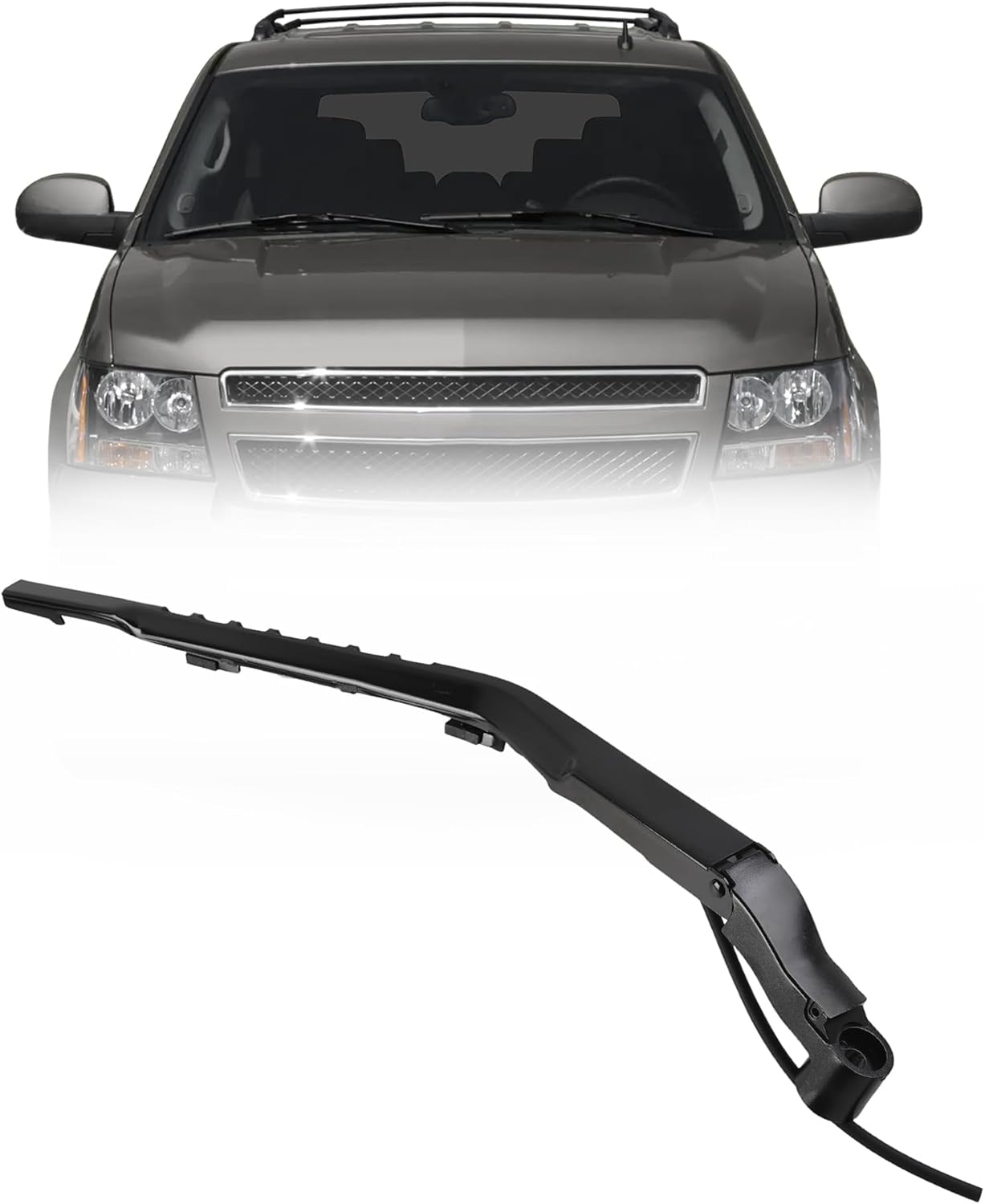 Dasbecan 42668 Windshield Wiper Arm Front Driver Side Compatible with 2007-2014 Chevy Cheyenne Silverado 1500 2500 3500 HD Tahoe GMC Sierra Replaces# 25793427 15918385 20913921 25776955 15292993