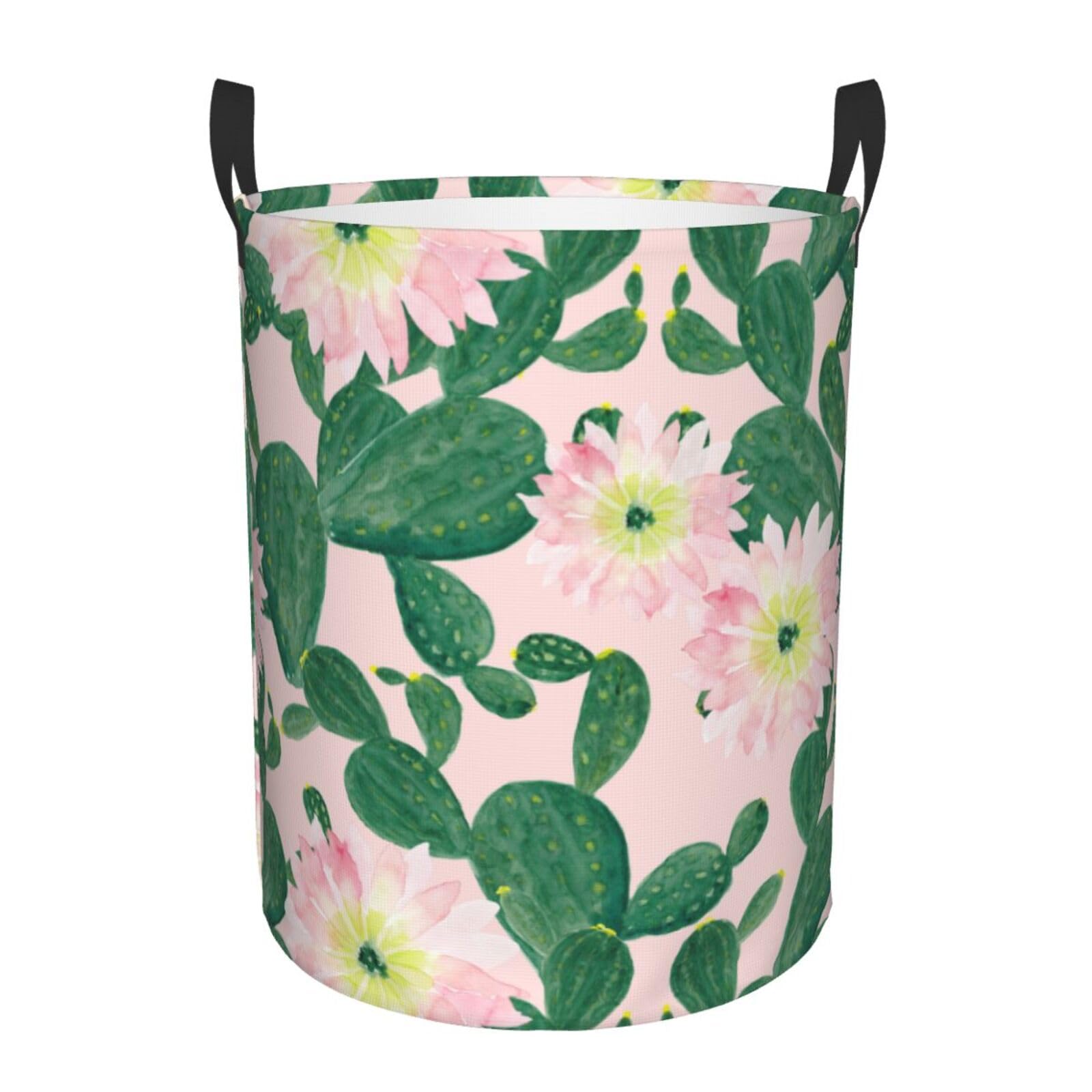 Laundry Hamper Watercolor Botanical Laundry Basket Waterproof Personality Fashion Hampers for Laundry Large Collapsible Laundry Basket Storage Basket for Dorm and Home