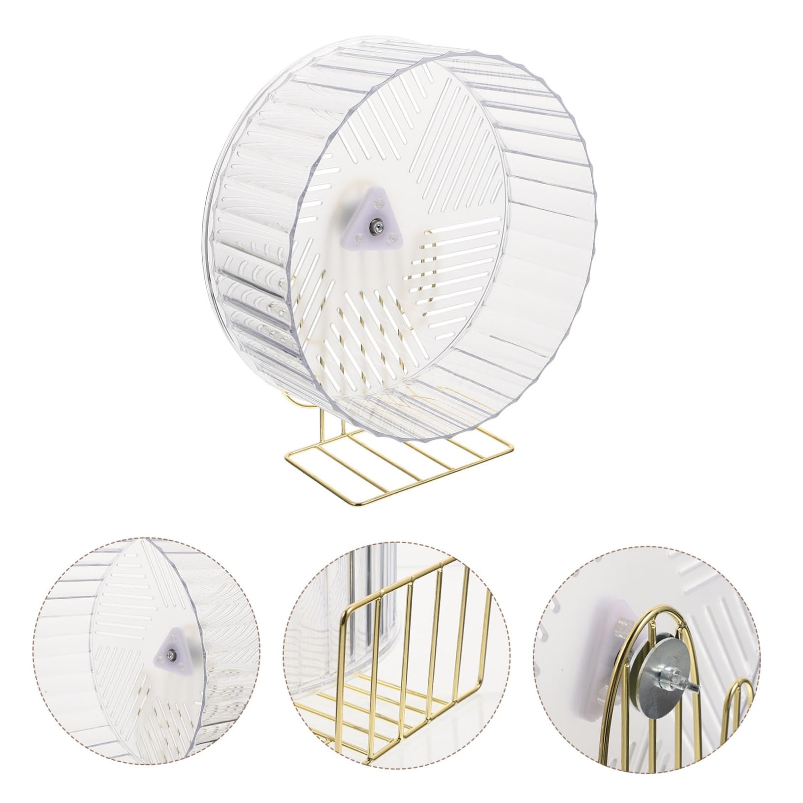 Rueda de Hámster Estable Soporte para Pequeños Roedores, Material Plástico y Aleación, Aumenta la Actividad y Alivia el Aburrimiento en Jaulas de Mascotas