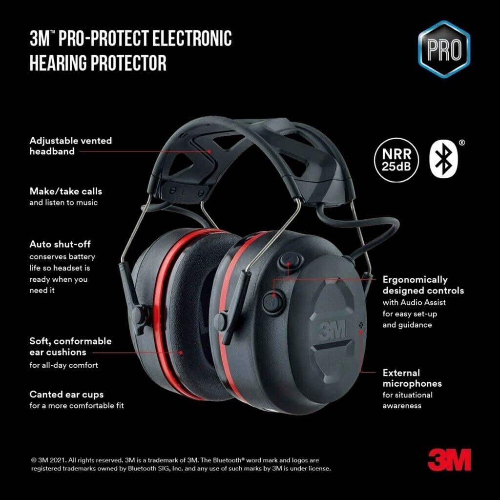 3M Worktunes Connect - Protector auditivo inalámbrico con Bluetooth
