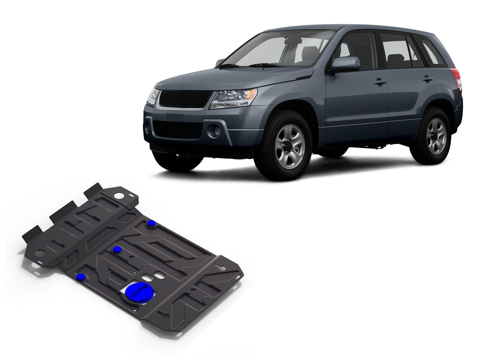 J&J Automotive | Piastra paramotore di Acciaio per Grand Vitara 2005-20165, + accessori per l'installazione, la protezione del motore e cambio