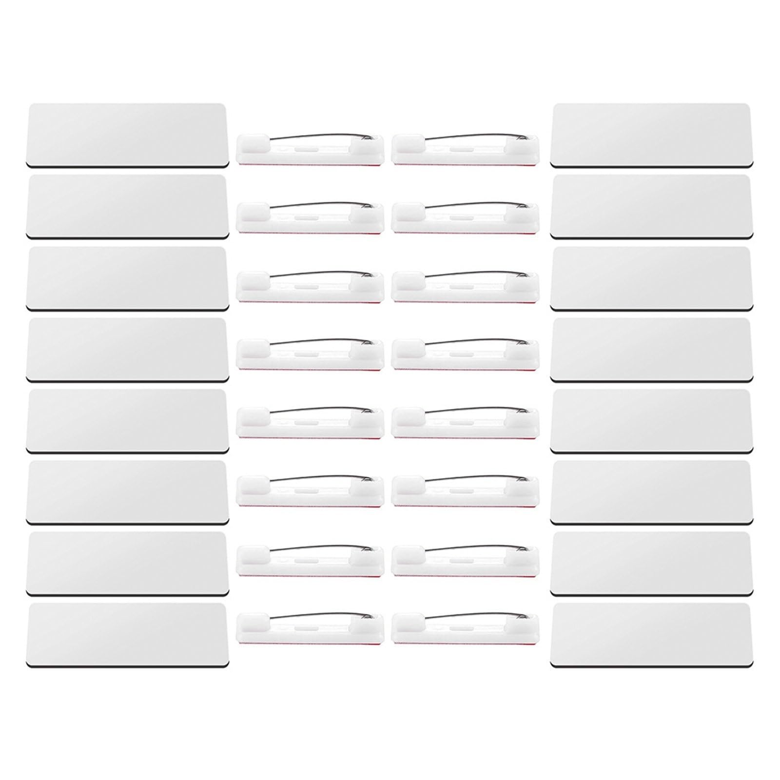 Porta Nombres Con Pinza 24 pines de etiquetas nombre en blanco