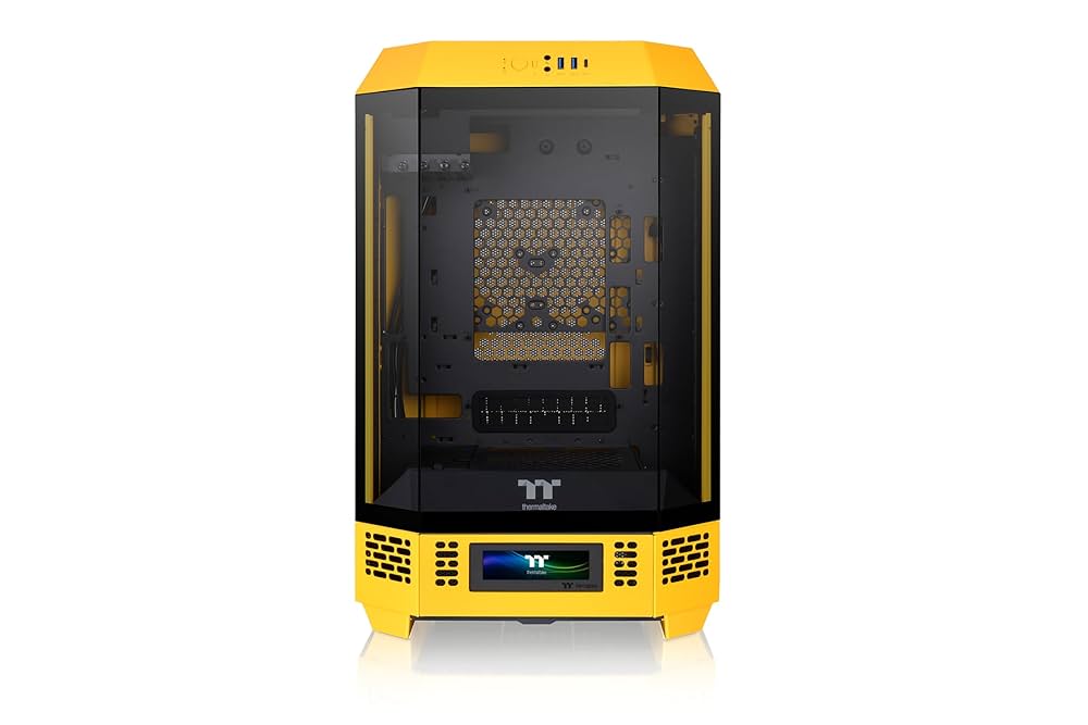 Amazon | Thermaltake The Tower 300 Bumblebee 3面強化ガラス
