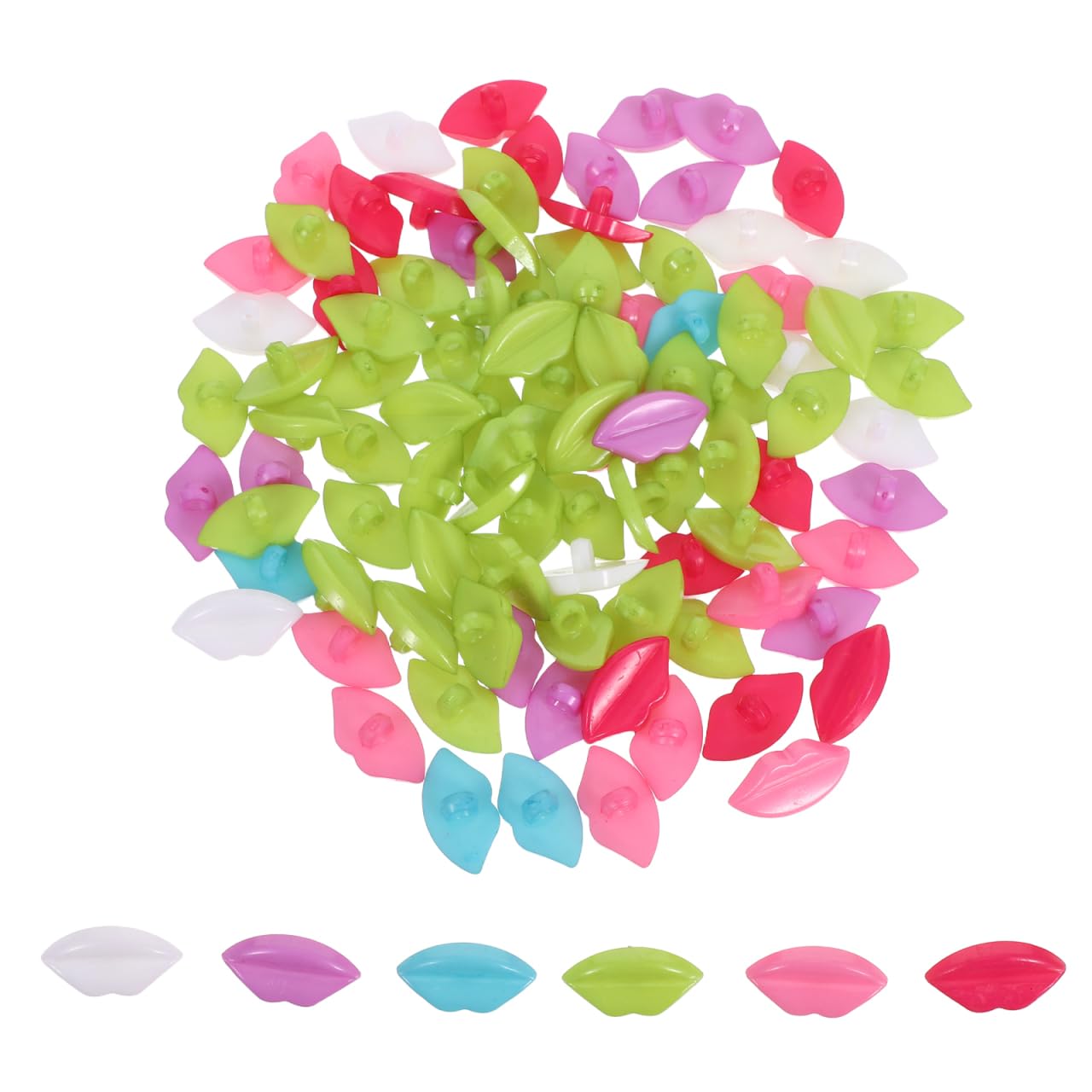Boutons en nylon en forme de lèvres pour couture et loisirs créatifs
