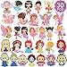 Qpout 30 Piezas Pegatinas de Pintura de Diamantes para niños, Princesa Hada Bailarina niñas 5D Pegatinas de Mosaico de Diamantes Pintura por número de Diamantes para niños cumpleaños