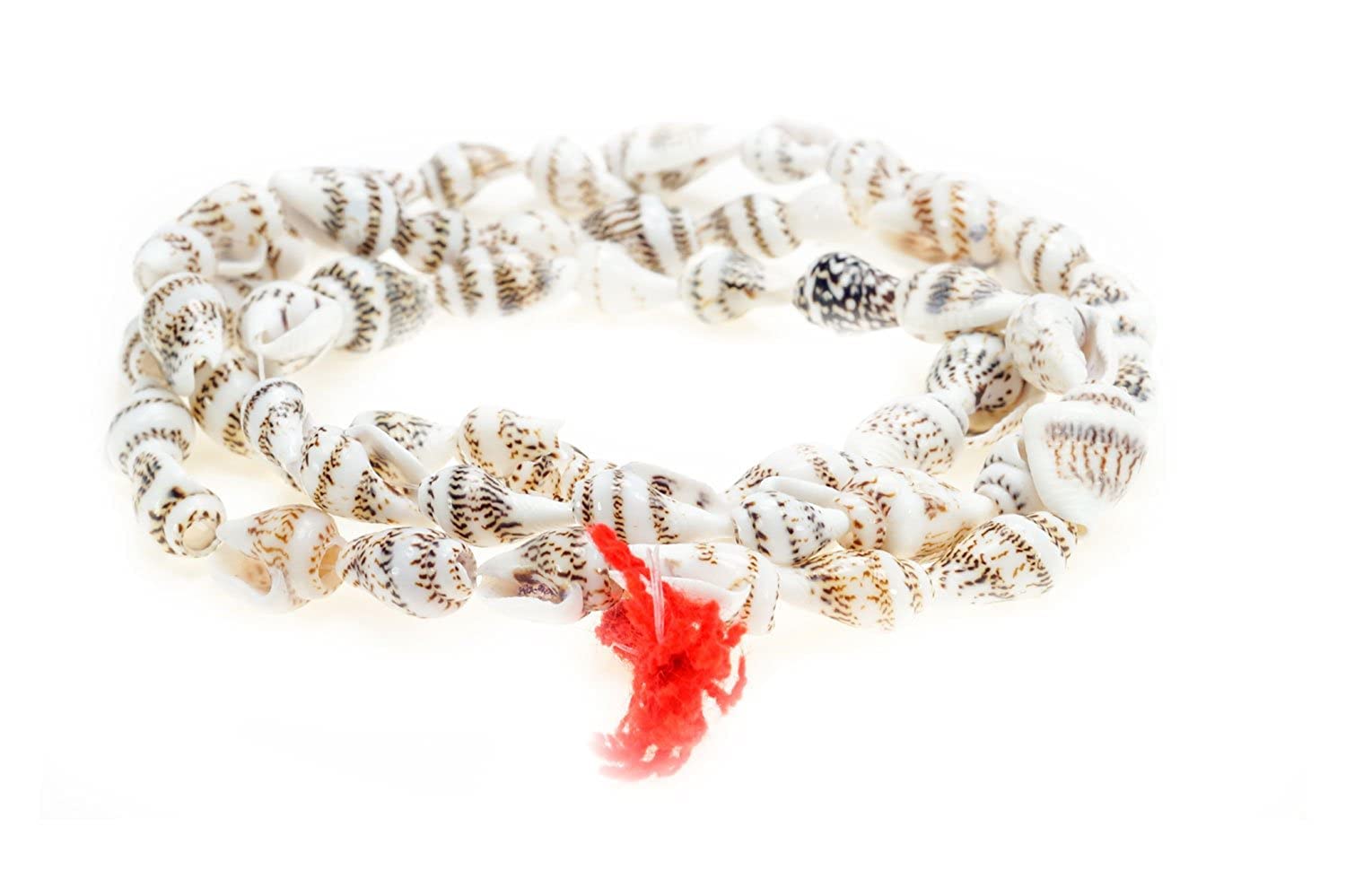 Mythology Centre Conch Mala/Conch Puja Mala/Shankh Mala for Laxmi Puja (54+1) Beads Shankh ki Mala, ys/m, Plastic, SHANKH