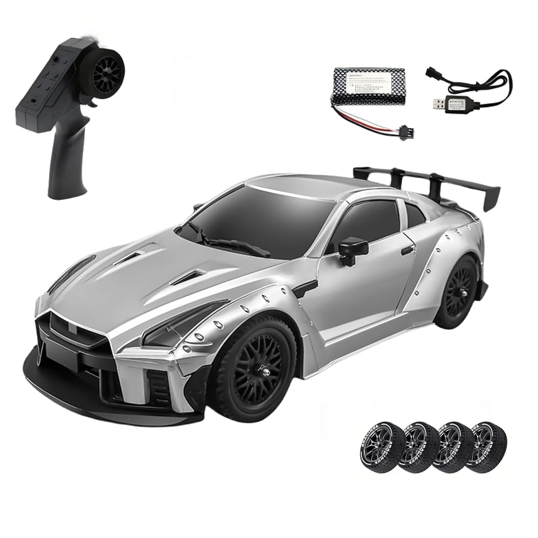 Hanll MN-268 1:16 RC Drift Car – RWD GTR R35 with Gyro, LED Lights