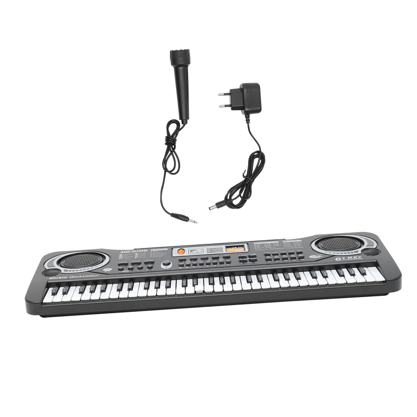 Pianola Nero 61 Educativa Elettronica Tasti per Ragazzo, Ragazza